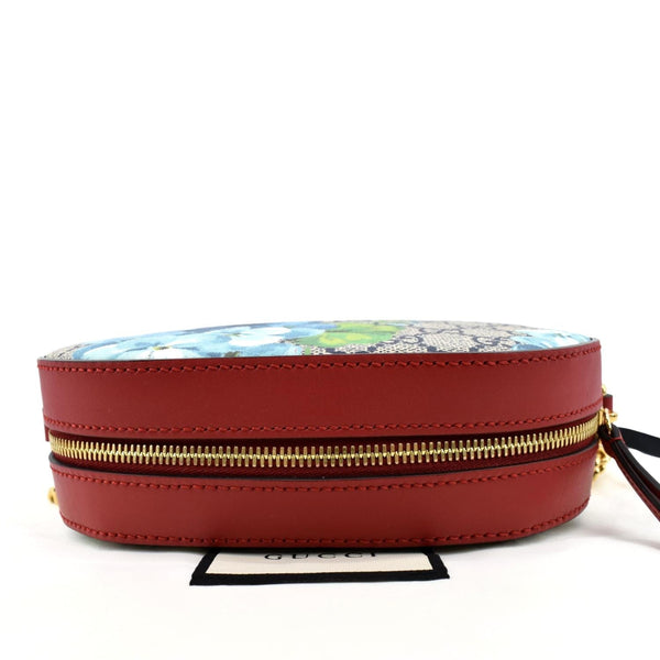 GUCCI GG Supreme Monogram Blooms Print Mini Chain Crossbody Bag Beige 546313