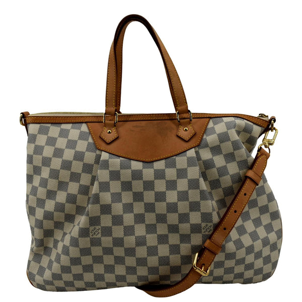 LOUIS VUITTON Siracusa GM Damier Azur Shoulder Bag White