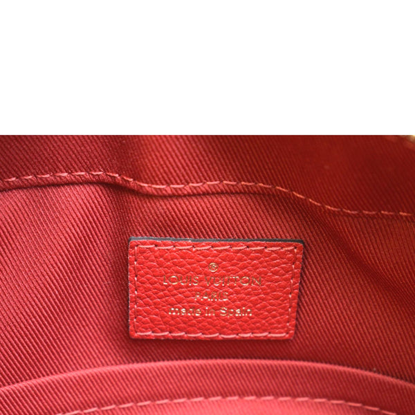 LOUIS VUITTON Saintonge Monogram Empreinte Leather Crossbody Bag Red