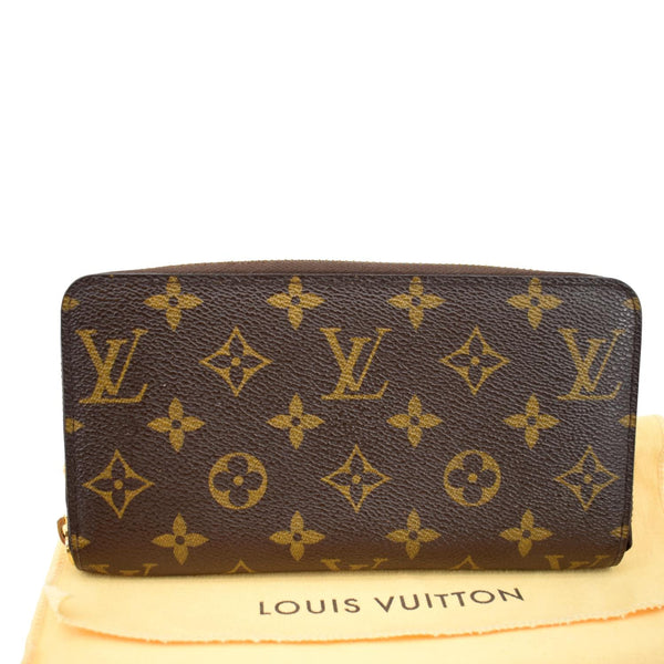 LOUIS VUITTON Zip Around Monogram Canvas Wallet Brown