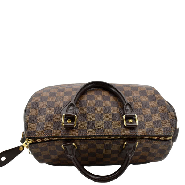LOUIS VUITTON Speedy 30 Damier Ebene Satchel Bag Brown