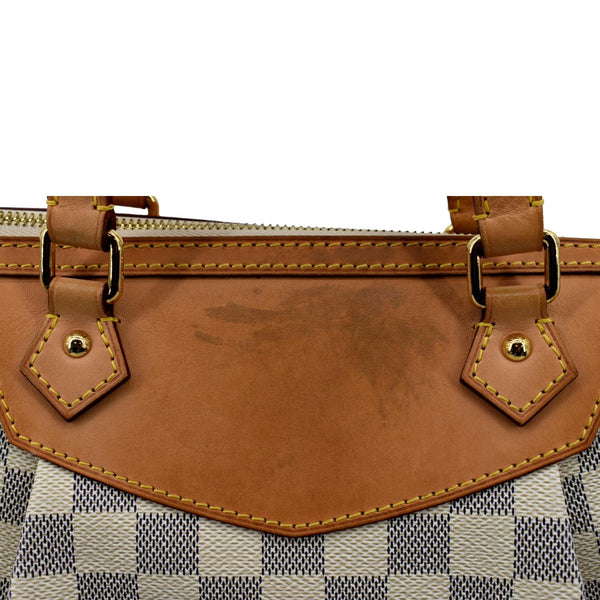 LOUIS VUITTON Siracusa GM Damier Azur Shoulder Bag White