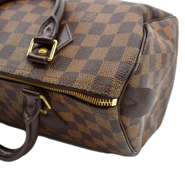 LOUIS VUITTON Speedy 30 Damier Ebene Satchel Bag Brown