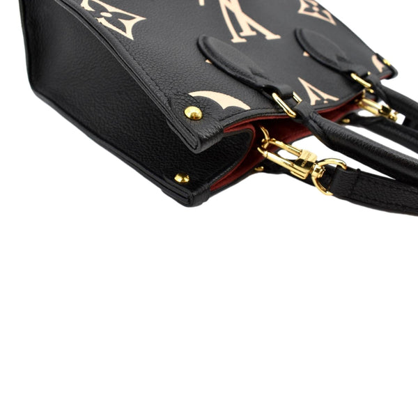 LOUIS VUITTON Onthego PM Bicolor Monogram Empreinte Shoulder Bag Black