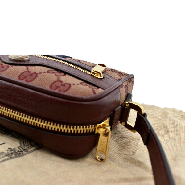 GUCCI Ophidia Mini GG Supreme Crossbody Bag Red 517350