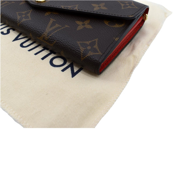 LOUIS VUITTON Sarah Monogram Canvas Wallet Brown