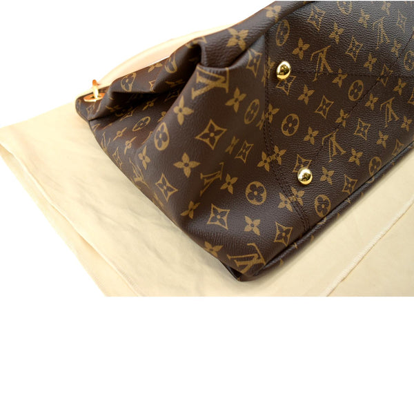 Louis Vuitton Artsy MM NM Monogram Canvas Hobo Bag Brown - Bottom Left