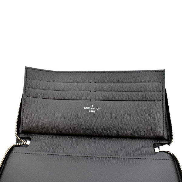 LOUIS VUITTON Zippy Organizer Damier Graphite Wallet Black