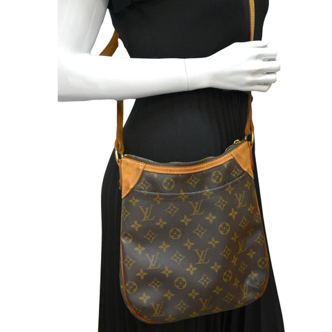 LOUIS VUITTON Odeon PM Monogram Canvas Crossbody Bag Brown