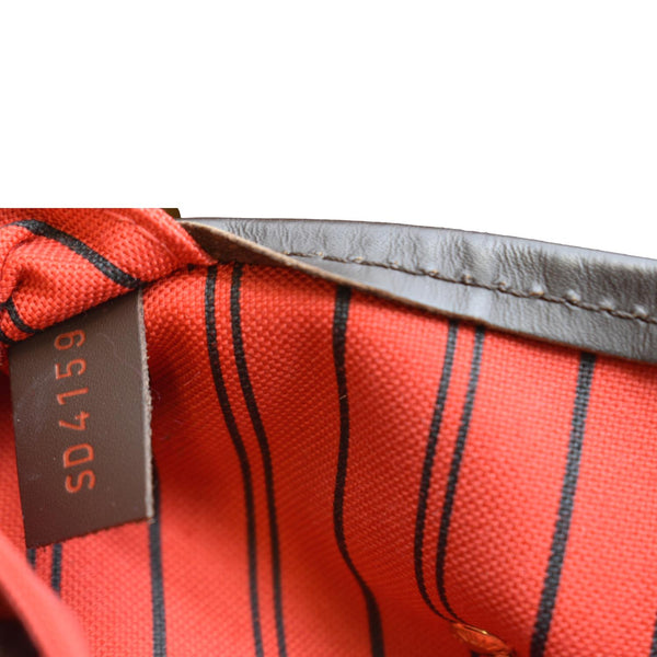 LOUIS VUITTON Neverfull MM Damier Ebene Tote Bag Brown