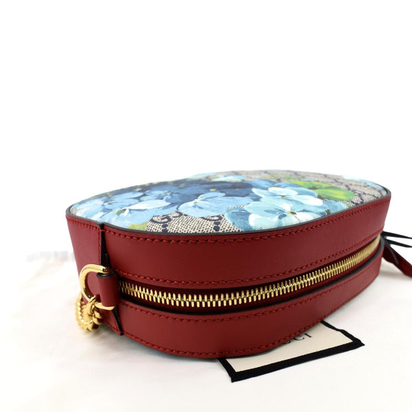 GUCCI GG Supreme Monogram Blooms Print Mini Chain Crossbody Bag Beige 546313