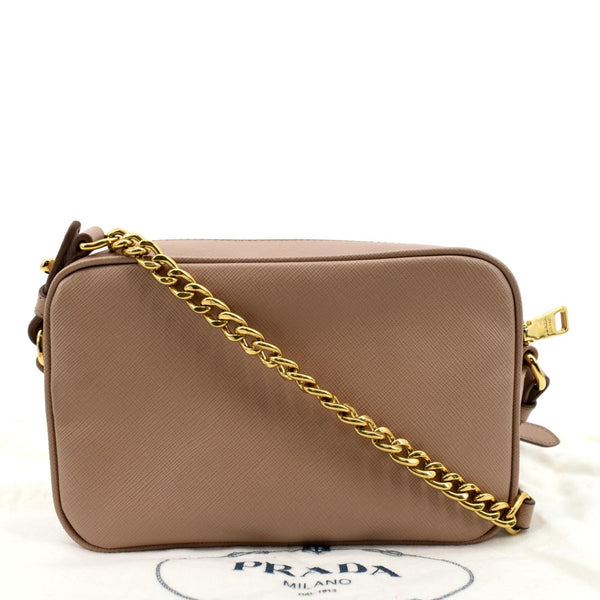 Prada Small Saffiano Leather Camera Crossbody Bag Pink - Back