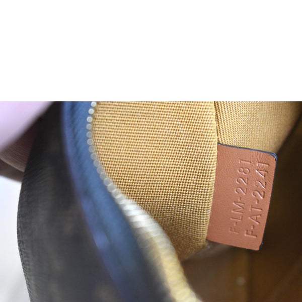 CELINE Ava Triomphe Canvas Calfskin Shoulder Bag Brown