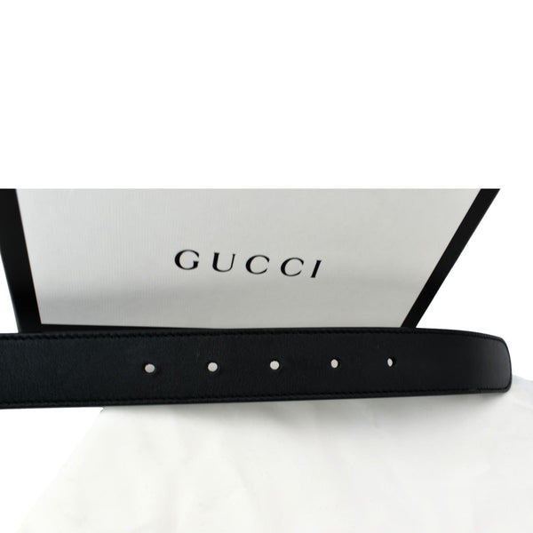 Gucci Double G Buckle Leather Belt Black - Dallas Handbags