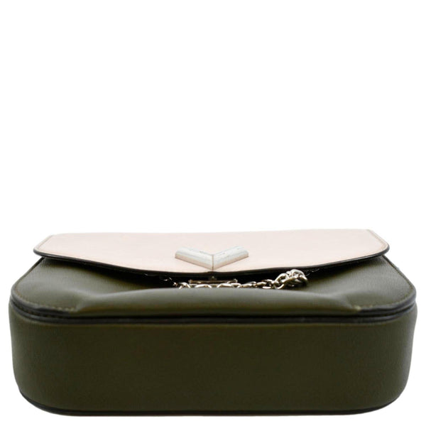 LOUIS VUITTON Very Calfskin Leather Saddle Shoulder Bag Khaki Green