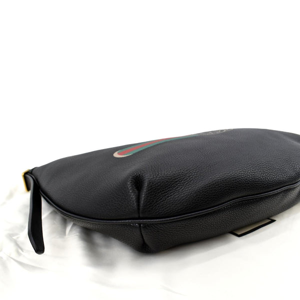 Gucci Half Moon Logo Calfskin Leather Hobo Shoulder Bag - Bottom Left