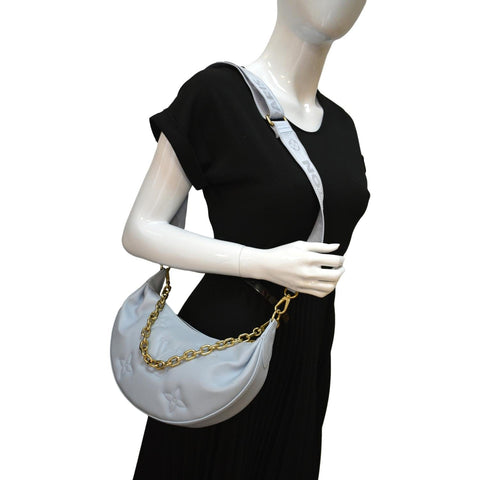 LOUIS VUITTON Over The Moon Calf Leather Shoulder Bag Blue