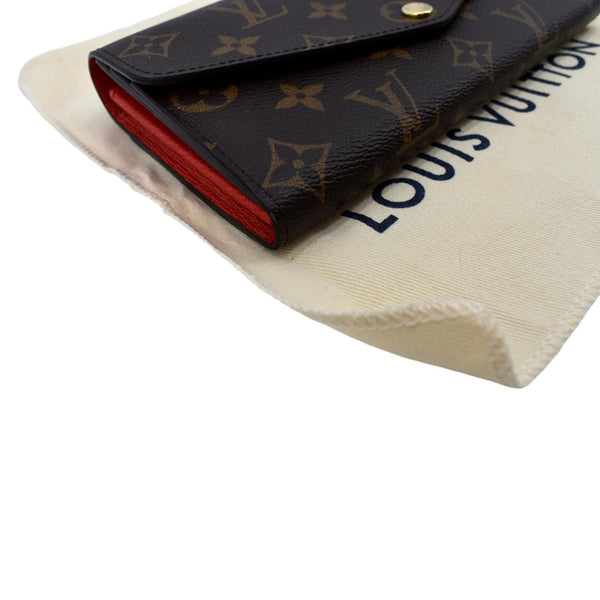 LOUIS VUITTON Sarah Monogram Canvas Wallet Brown
