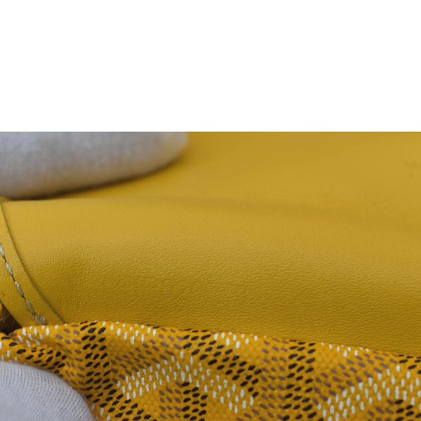 GOYARD Saint Louis PM Chevron Print Canvas Tote Bag Yellow