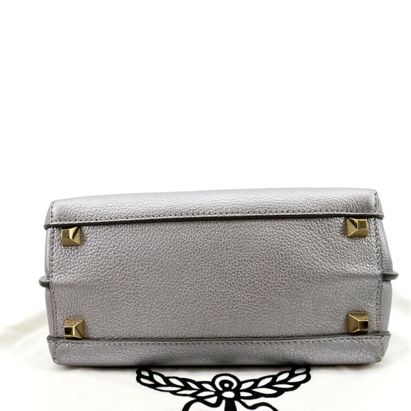 MCM Milla Leather Crossbody Bag Silver