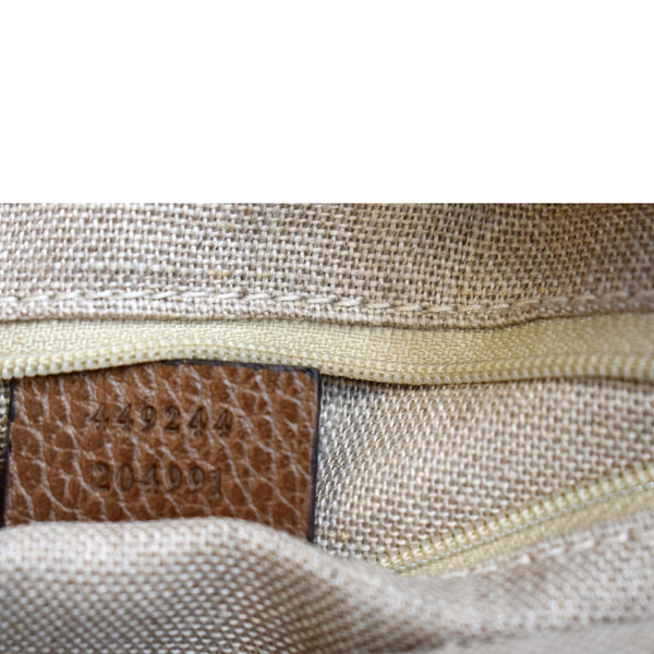 GUCCI Large Bree GG Canvas Hobo Bag Brown 449244