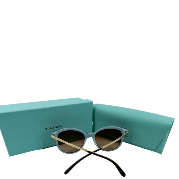 TIFFANY & CO TF4117B 8134/3B Havana Blue Sunglasses Brown Gradient Lens