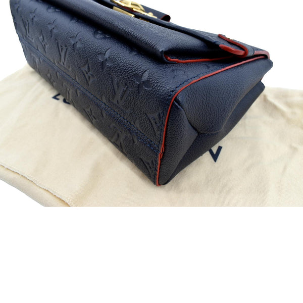 LOUIS VUITTON Vavin PM Monogram Empreinte Leather Shoulder Bag Navy Blue