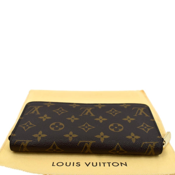 LOUIS VUITTON Zip Around Monogram Canvas Wallet Brown