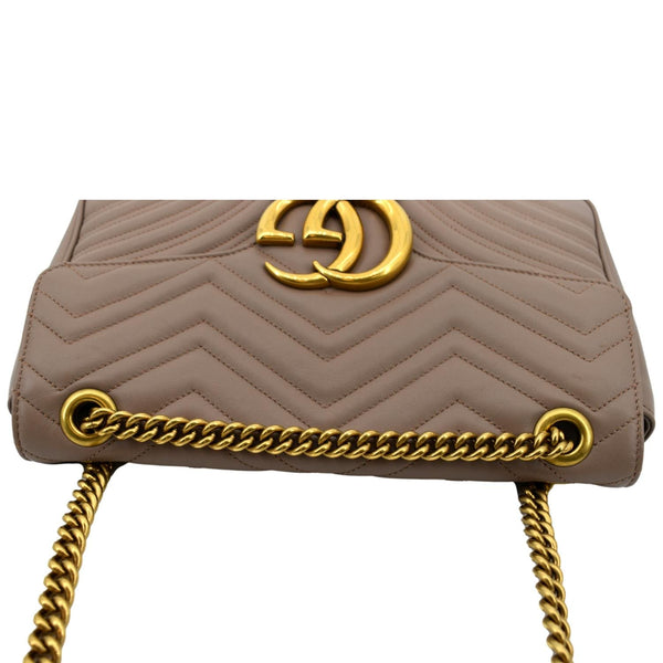 Gucci GG Marmont Flap Matelasse Leather Dust Pink - Top