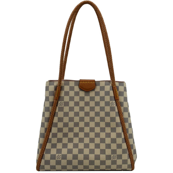 LOUIS VUITTON Propriano Damier Azur Tote Shoulder Bag White