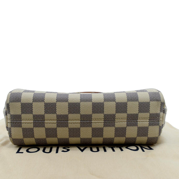 LOUIS VUITTON Croisette Damier Azur Satchel Crossbody Bag White