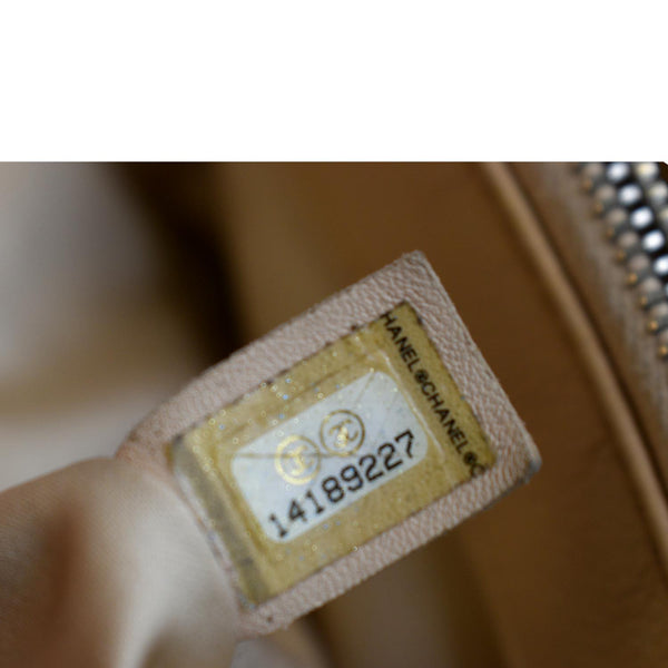 CHANEL Grand Shopping Caviar Leather GST Tote Bag Beige