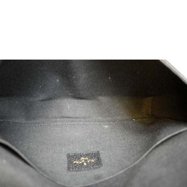 LOUIS VUITTON Felicie Monogram Empreinte Chain Pochette Crossbody Bag Black