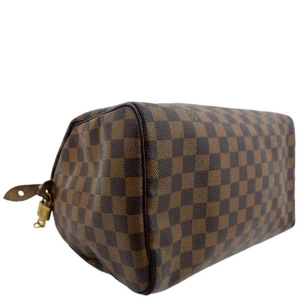 LOUIS VUITTON Speedy 30 Damier Ebene Satchel Bag Brown