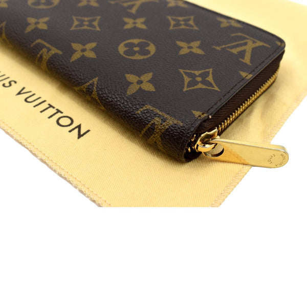 LOUIS VUITTON Zip Around Monogram Canvas Wallet Brown