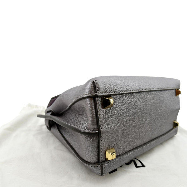 MCM Milla Leather Crossbody Bag Silver