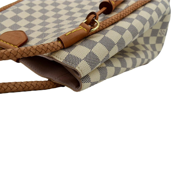 LOUIS VUITTON Propriano Damier Azur Tote Shoulder Bag White