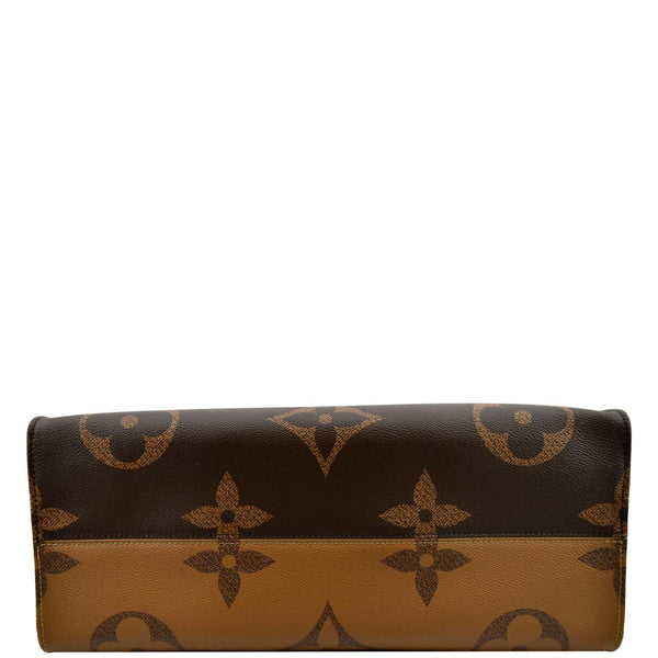 LOUIS VUITTON Onthego GM Giant Monogram Canvas Tote Shoulder Bag Brown