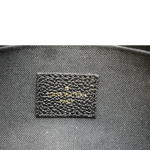 LOUIS VUITTON Felicie Monogram Empreinte Chain Pochette Crossbody Bag Black