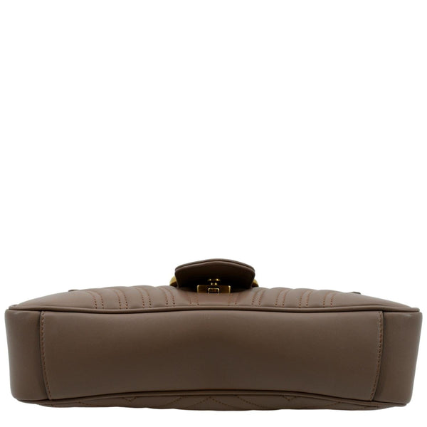 Gucci GG Marmont Flap Matelasse Leather Dust Pink - Bottom