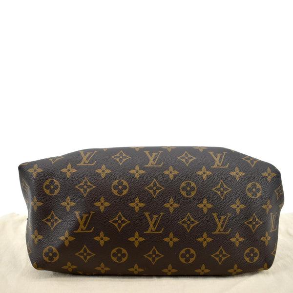 LOUIS VUITTON Flower Zipped MM Monogram Canvas Tote Bag Noir