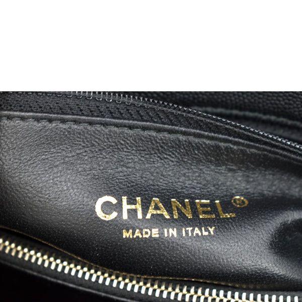 CHANEL Small Coco Quilted Caviar Lizard Handle Shoulder Bag Black - Hot Deals