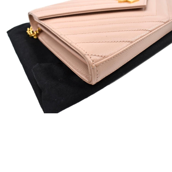 Yves Saint Laurent Matelasse Chevron Leather Wallet - Bottom Right