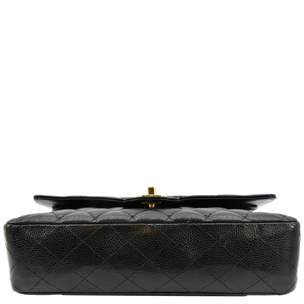 CHANEL Classic Double Flap Leather Shoulder Bag Black