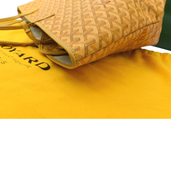 GOYARD Saint Louis PM Chevron Print Canvas Tote Bag Yellow