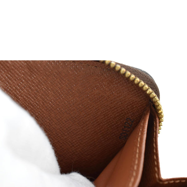 LOUIS VUITTON Zip Around Monogram Canvas Wallet Brown
