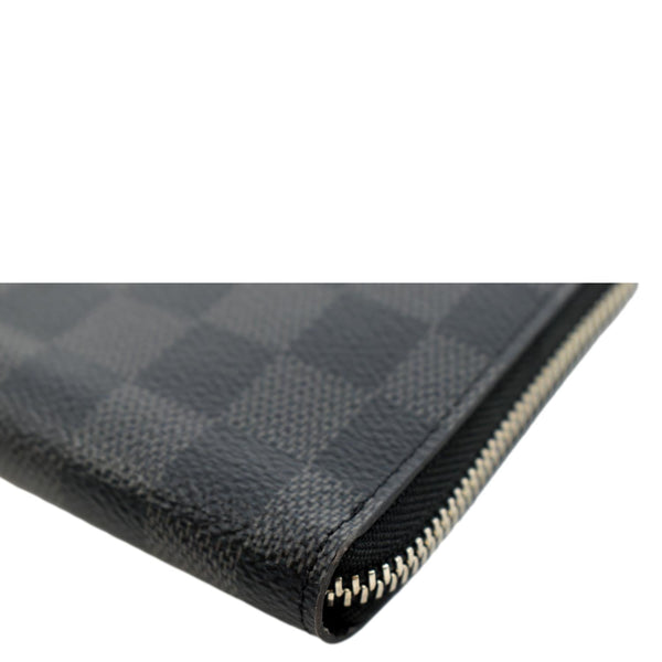 LOUIS VUITTON Zippy Organizer Damier Graphite Wallet Black