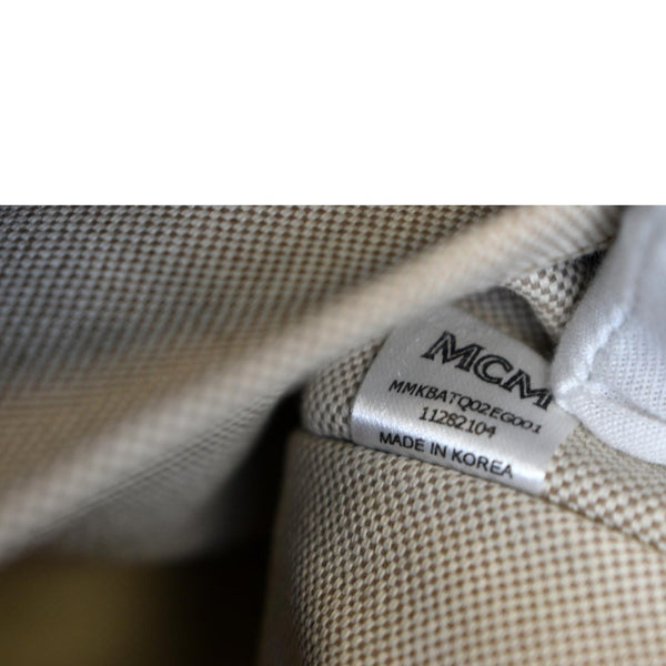 Preloved MCM Vintage Jacquard Backpack Bag Gray - DDH