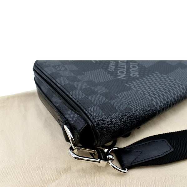 LOUIS VUITTON Studio Damier Graphite Messenger Bag Black