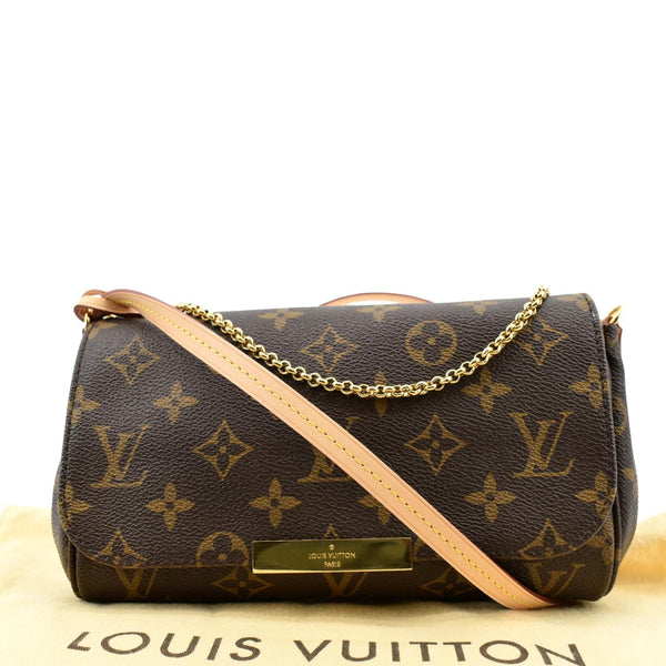 LOUIS VUITTON Favorite PM Monogram Canvas Crossbody Bag Brown